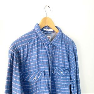 Levi’s Blue Plaid Button Up Flannel Shirt